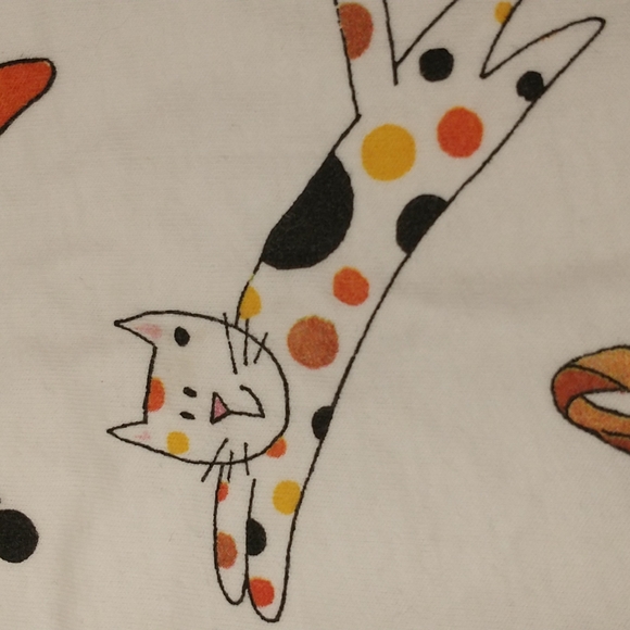 Vintage Cat Tee Kathy Davis Kitty Basket Deadstock Unworn Cotton Single Stitch L - Picture 3 of 9